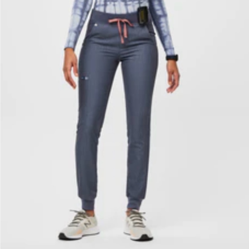Women’s Heather Denim Figs High Waisted Zamora Scrub Pants XXL